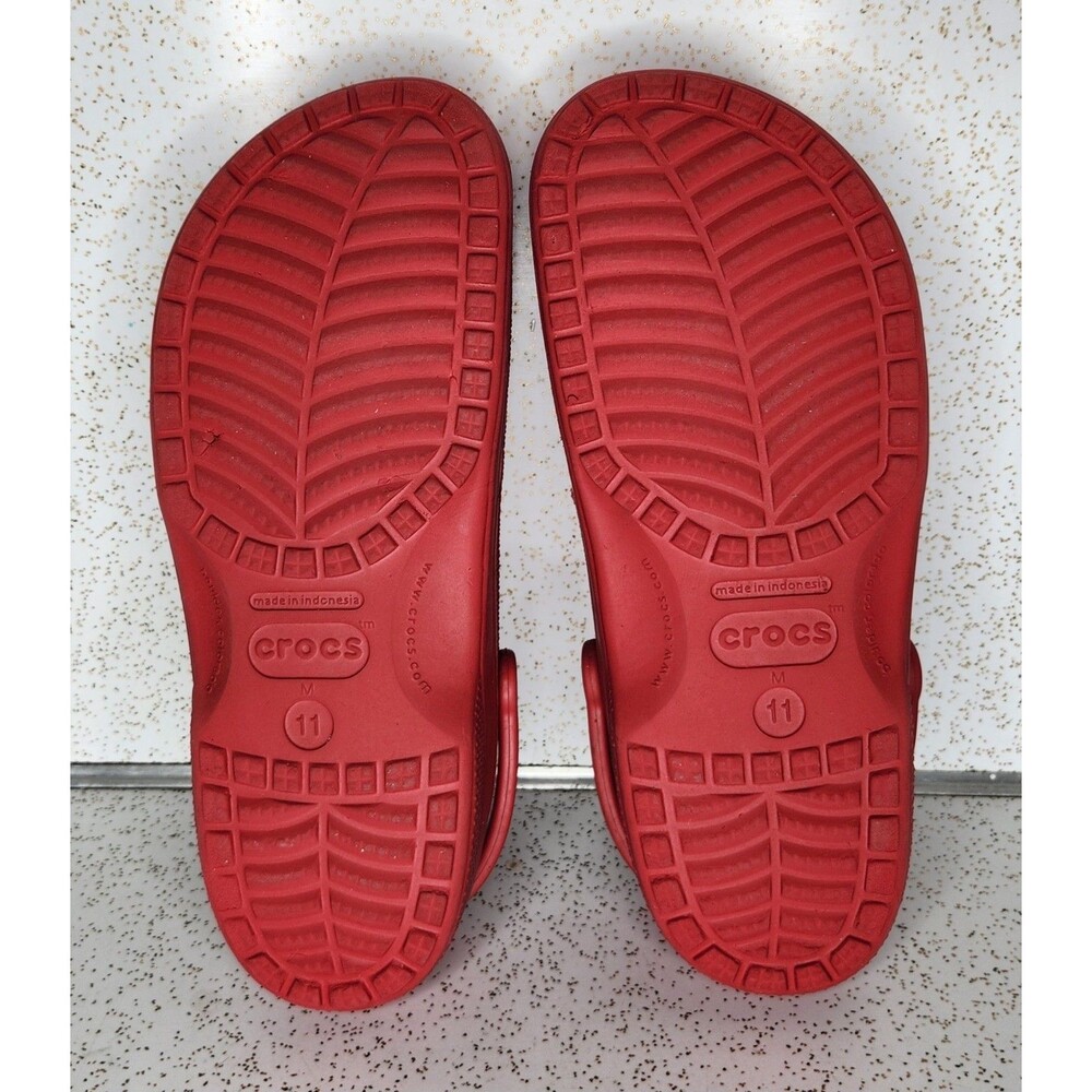 Crocs Shoes Baya Red Clogs Slip On Shoes Waterproof Sandals Size 11 View 6